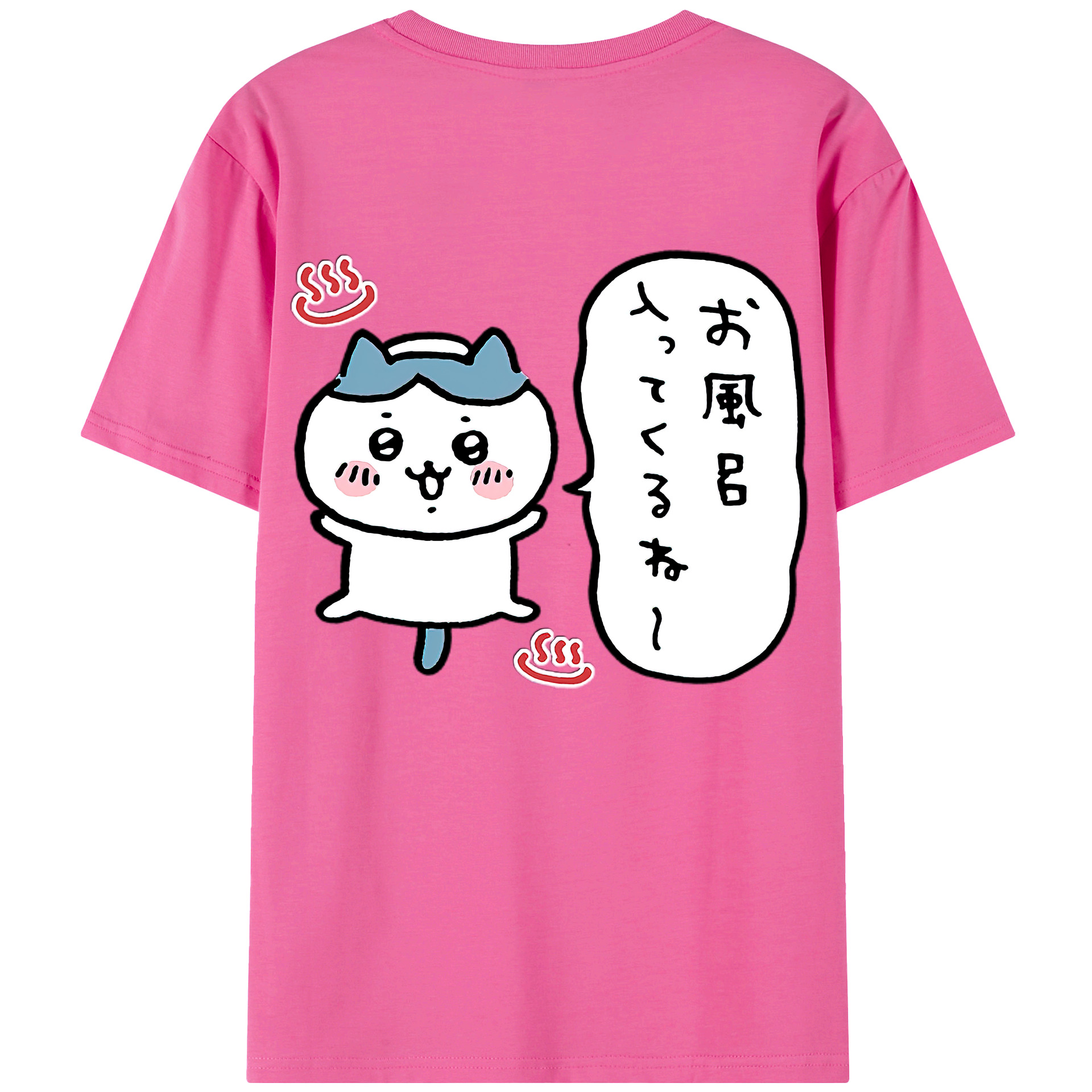 （画像用） ちいかわ ハチワレ Chii-kawa hachiware レディース半袖Tシャツ(バックプリント)